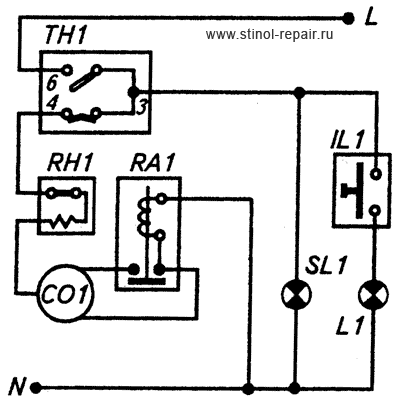 Принципиальная электрическая схема холодильника Стинол-232