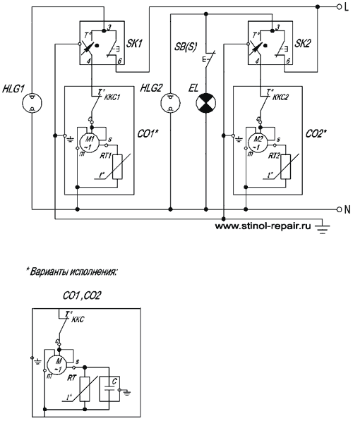 Принципиальная электрическая схема холодильника Стинол RFC 340A