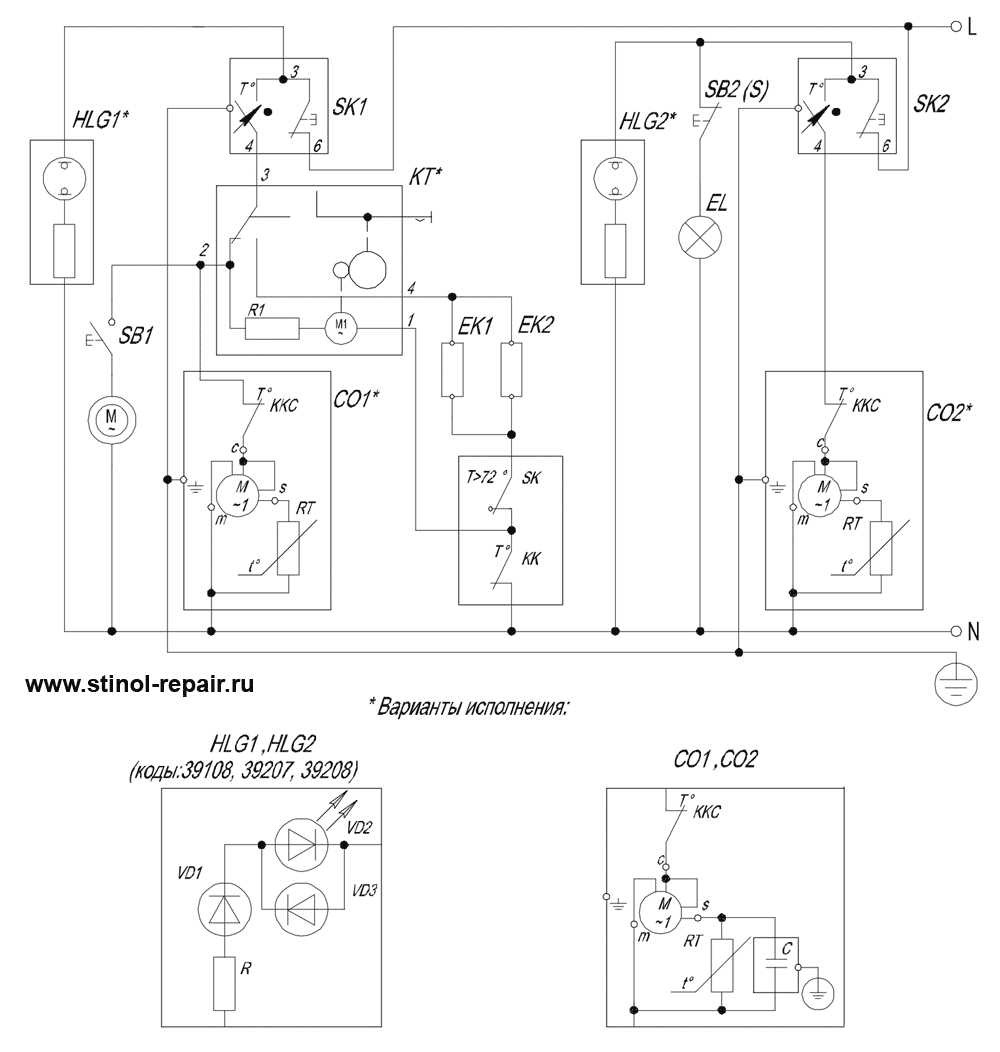 Принципиальная электрическая схема холодильника Стинол RFC NF 340A